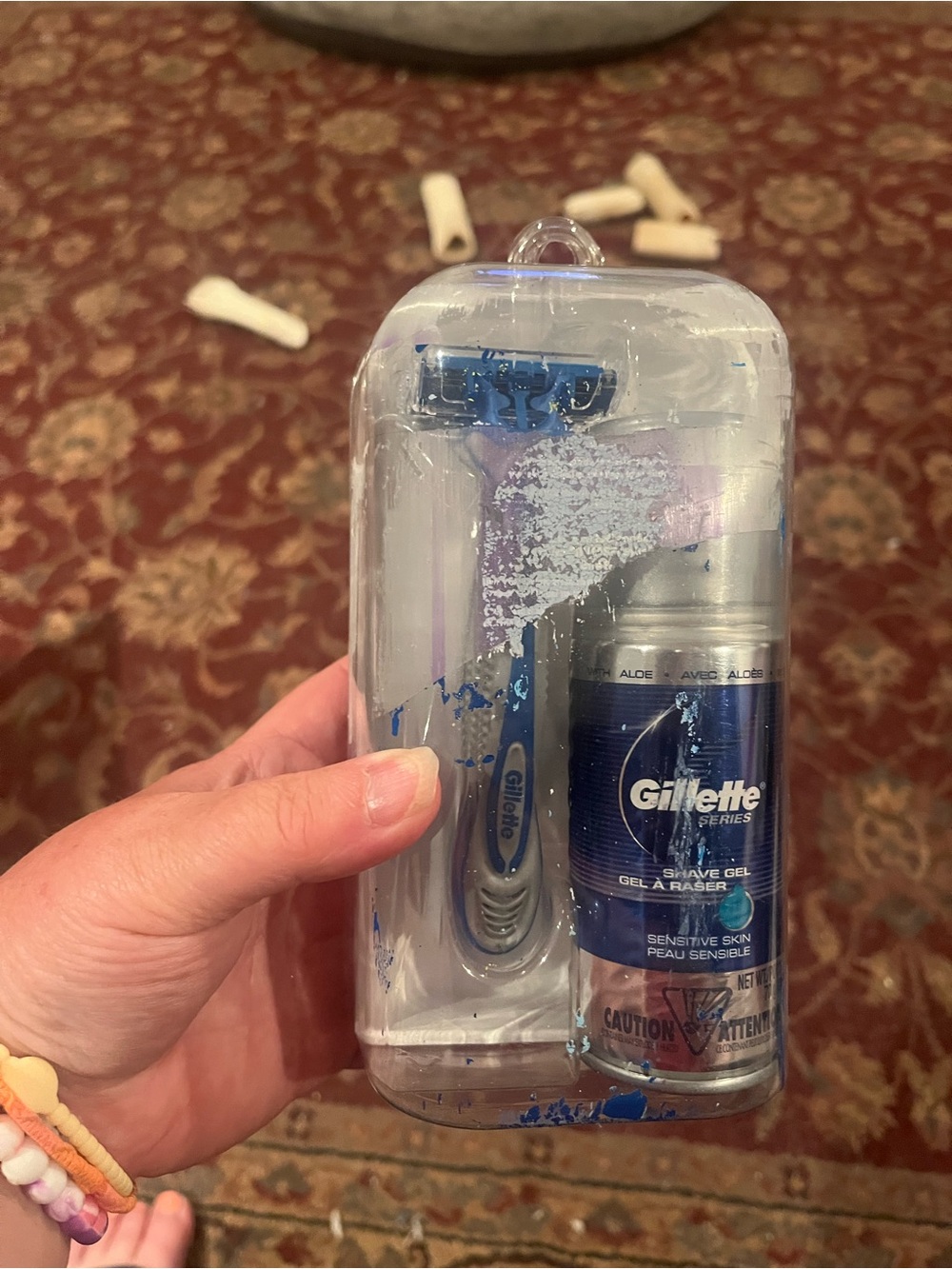 Gillette Blue Men's Razor and Shave Gel Kit